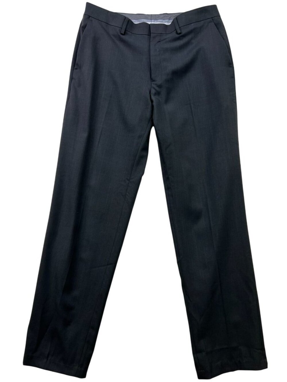 Haggar Men's Premium Comfort Dress Pants Flat Front Size 34x32 Black Pockets